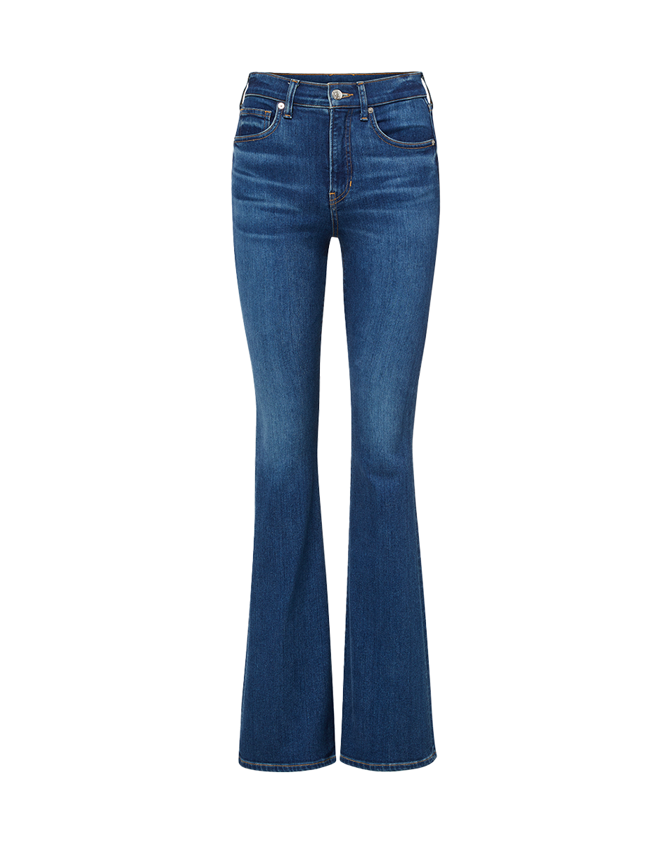 Veronica Beard Beverly Skinny-Flare Jean - Bright Blue