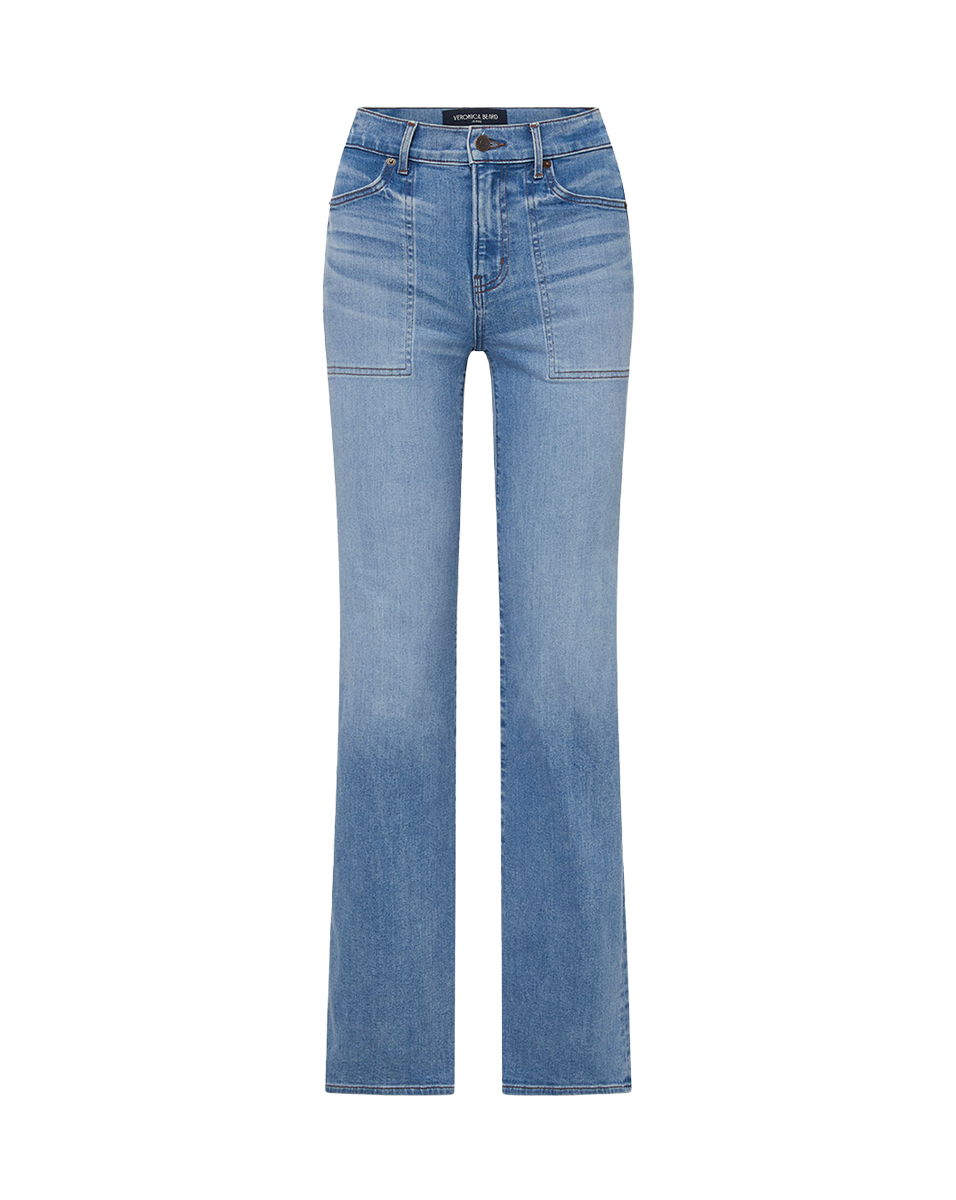 Veronica Beard Crosbie Slim Wide-Leg Jean - Amethyst