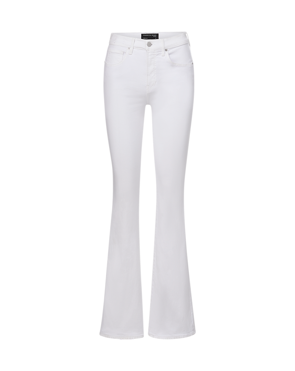 Veronica Beard Beverly Skinny-Flare Jean - White