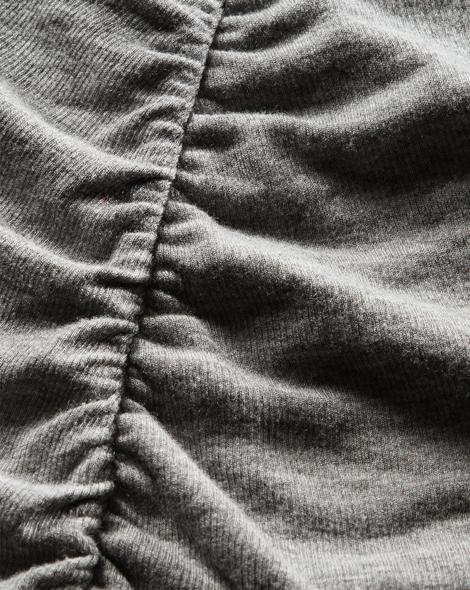 Veronica Beard Theresa Ruched Turtleneck - Heather Grey