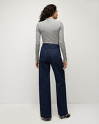 Veronica Beard Theresa Ruched Turtleneck - Heather Grey