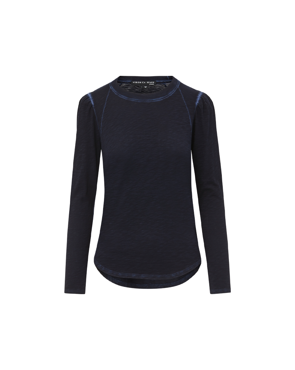 Veronica Beard Mason Baseball Tee - Navy