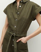 Veronica Beard Eakin Jumpsuit - Army Green