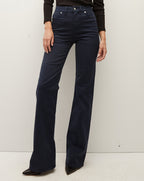 Veronica Beard Crosbie Slim Wide-Leg Pant - Navy