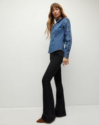 Veronica Beard Fauri Asymmetrical Denim Shirt - Cornflower