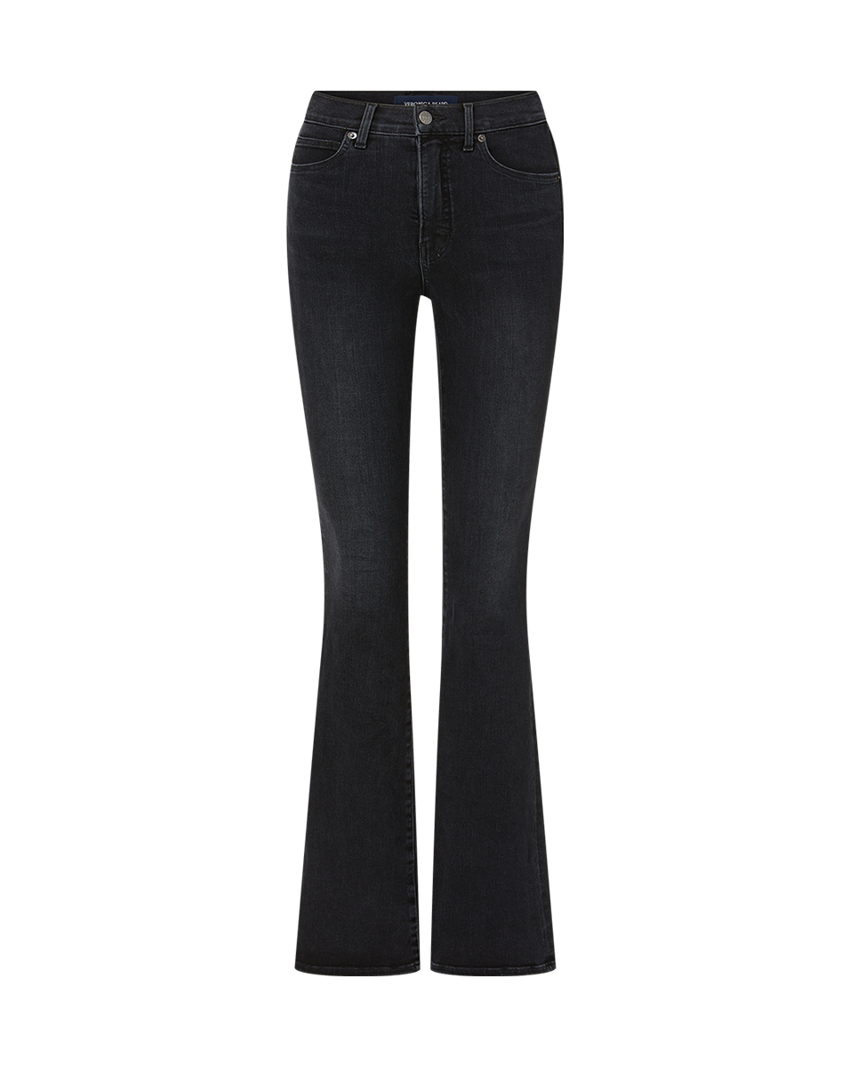 Veronica Beard Beverly Skinny-Flare Jean - Washed Onyx