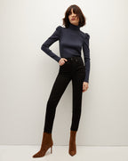 Veronica Beard Debbie Ankle-Crop Skinny Jean - Onyx