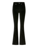 Veronica Beard Beverly Velvet Skinny-Flare Pant - Black