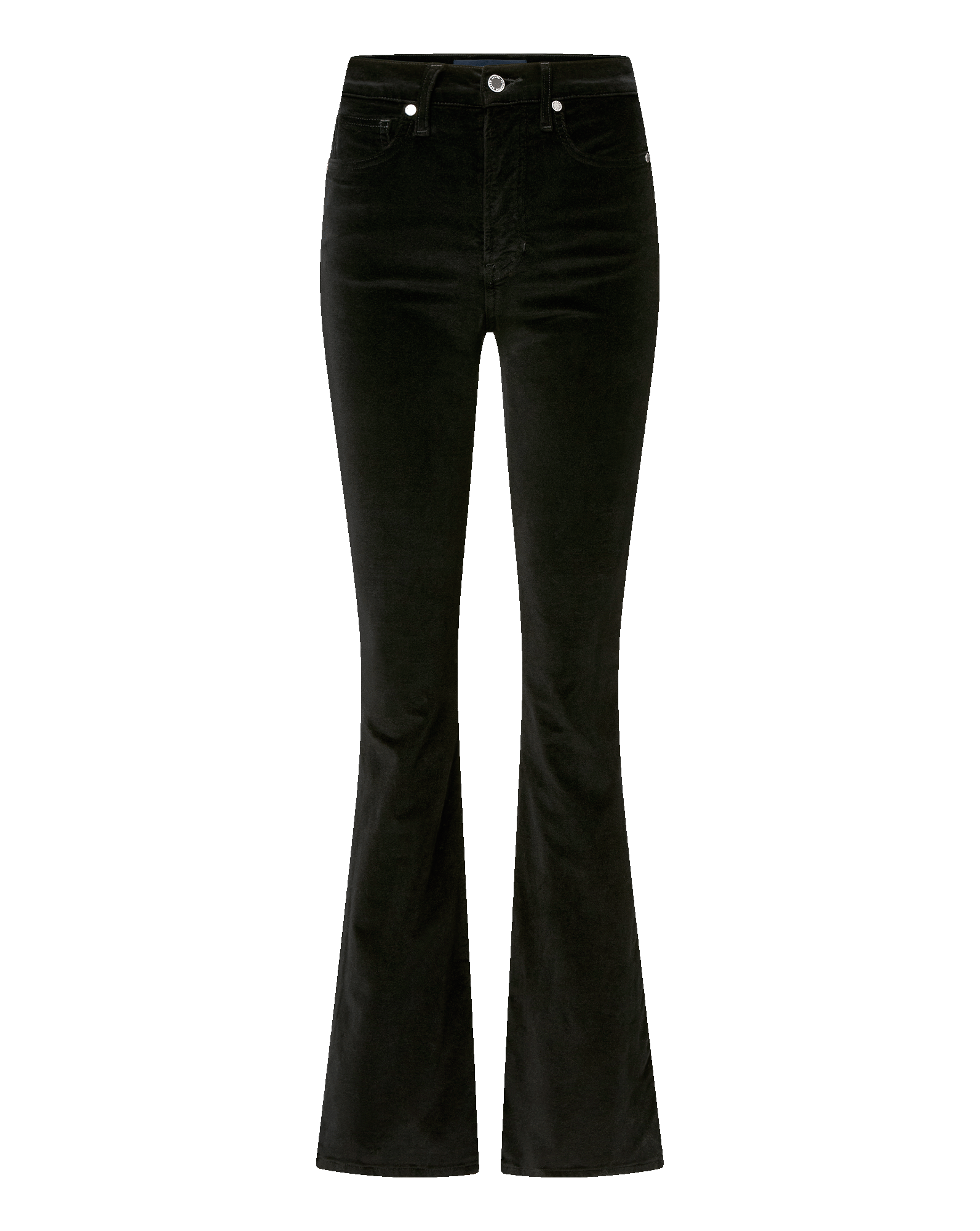 Veronica Beard Beverly Velvet Skinny-Flare Pant - Black