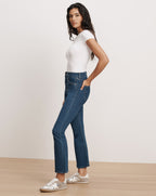 Veronica Beard Carson Kick-Flare Jean - Bright Blue