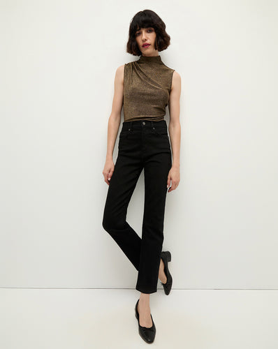 Veronica Beard Ryleigh Slim Straight-Leg Jean - Onyx