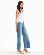 Veronica Beard Taylor Cropped Wide-Leg Jean - Enough Said