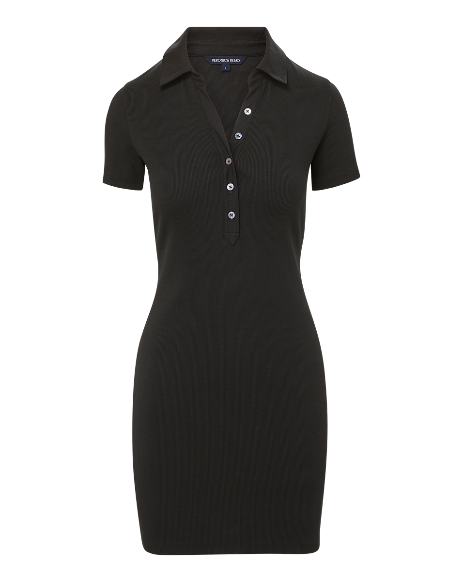 Veronica Beard Bailey Polo Minidress - Black