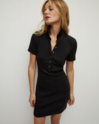 Veronica Beard Bailey Polo Minidress - Black