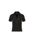 Veronica Beard Kearney Button-Down T-Shirt - Black