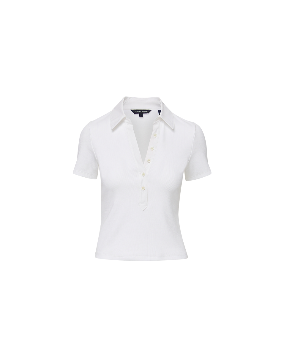 Veronica Beard Kearney Button-Down T-Shirt - White