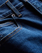 Veronica Beard Beverly Loafer Length Skinny-Flare Jean - Bright Blue