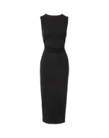 Veronica Beard Charissa Stretch-Cotton Midi Dress Black