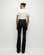 Veronica Beard Beverly Seamed Skinny-Flare Jean - Indigo Rinse