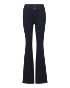 Veronica Beard Beverly Seamed Skinny-Flare Jean - Indigo Rinse