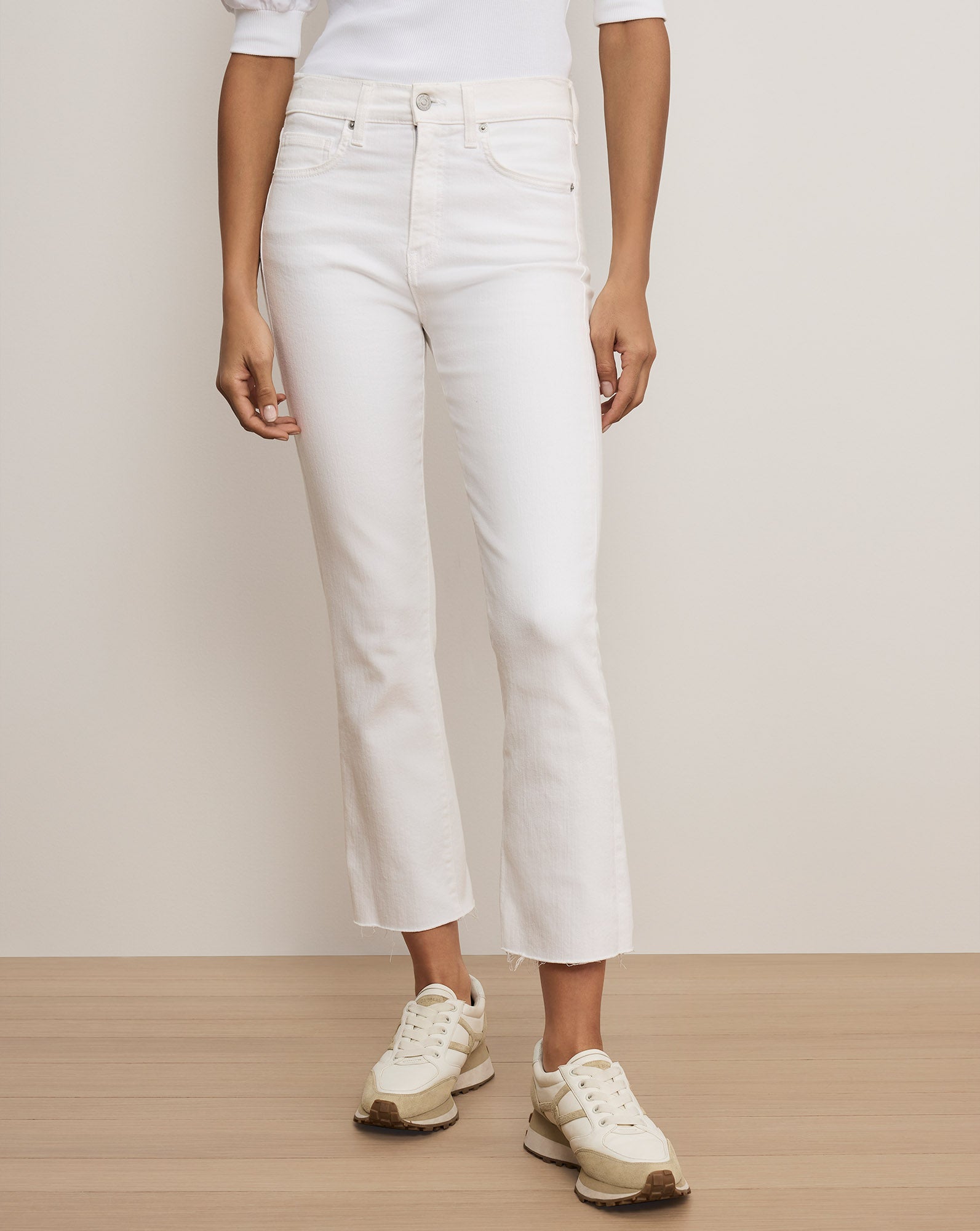 Veronica Beard Carly Slim-Fit Jean - White