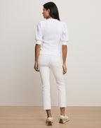 Veronica Beard Carly Slim-Fit Jean - White