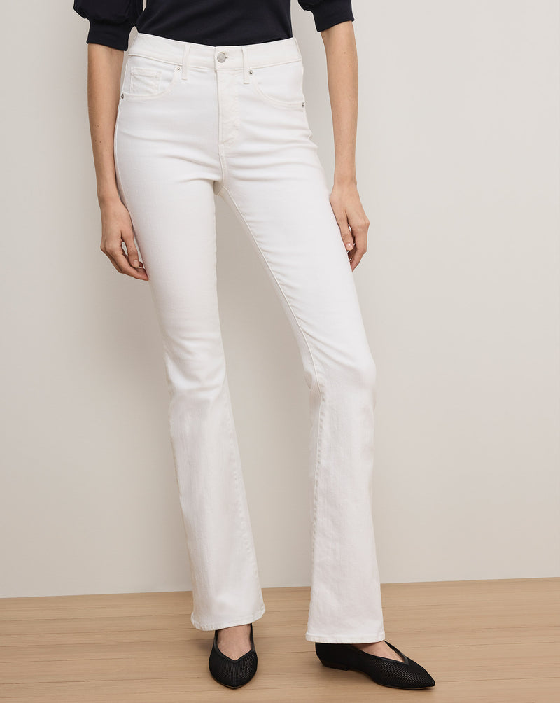 Veronica Beard Beverly Skinny-Flare Jean - White