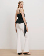 Veronica Beard Beverly Skinny-Flare Jean - White