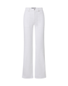 Veronica Beard White denim flare jeans with front patch pockets.