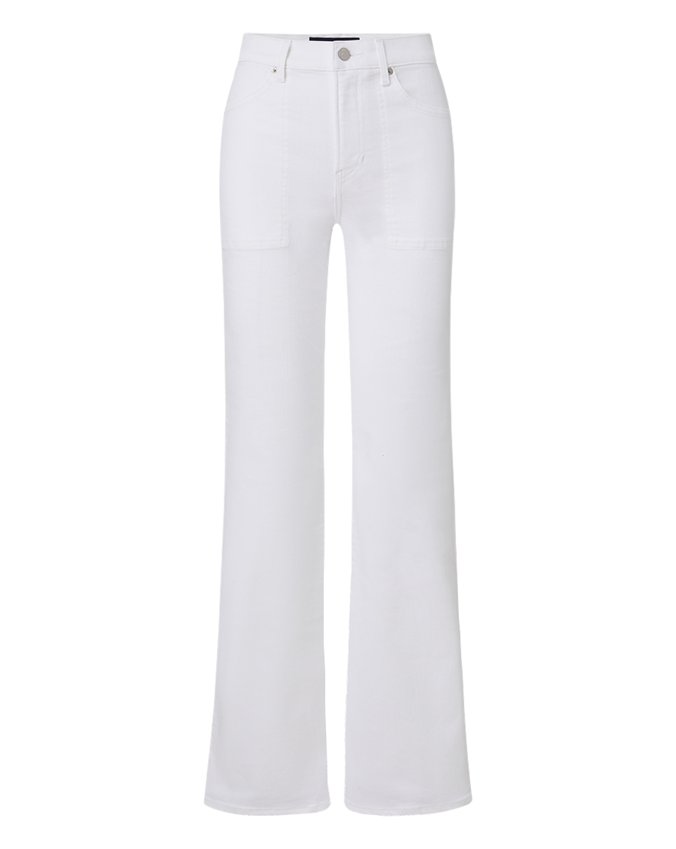 Veronica Beard Crosbie Slim Wide-Leg Jean - White