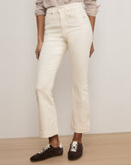 Veronica Beard Carson Kick-Flare Jean | Extended - Ecru