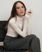Veronica Beard Mylie Mock-Neck Top - Dove
