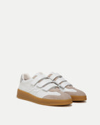 Veronica Beard Reagan Velcro Sneaker - White/Silver