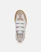 Veronica Beard Reagan Velcro Sneaker - White/Silver