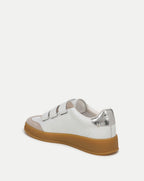 Veronica Beard Reagan Velcro Sneaker - White/Silver