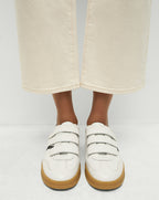 Veronica Beard Reagan Velcro Sneaker - White/Black