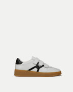 Veronica Beard Reagan Velcro Sneaker - White/Black