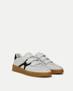 Veronica Beard Reagan Velcro Sneaker - White/Black