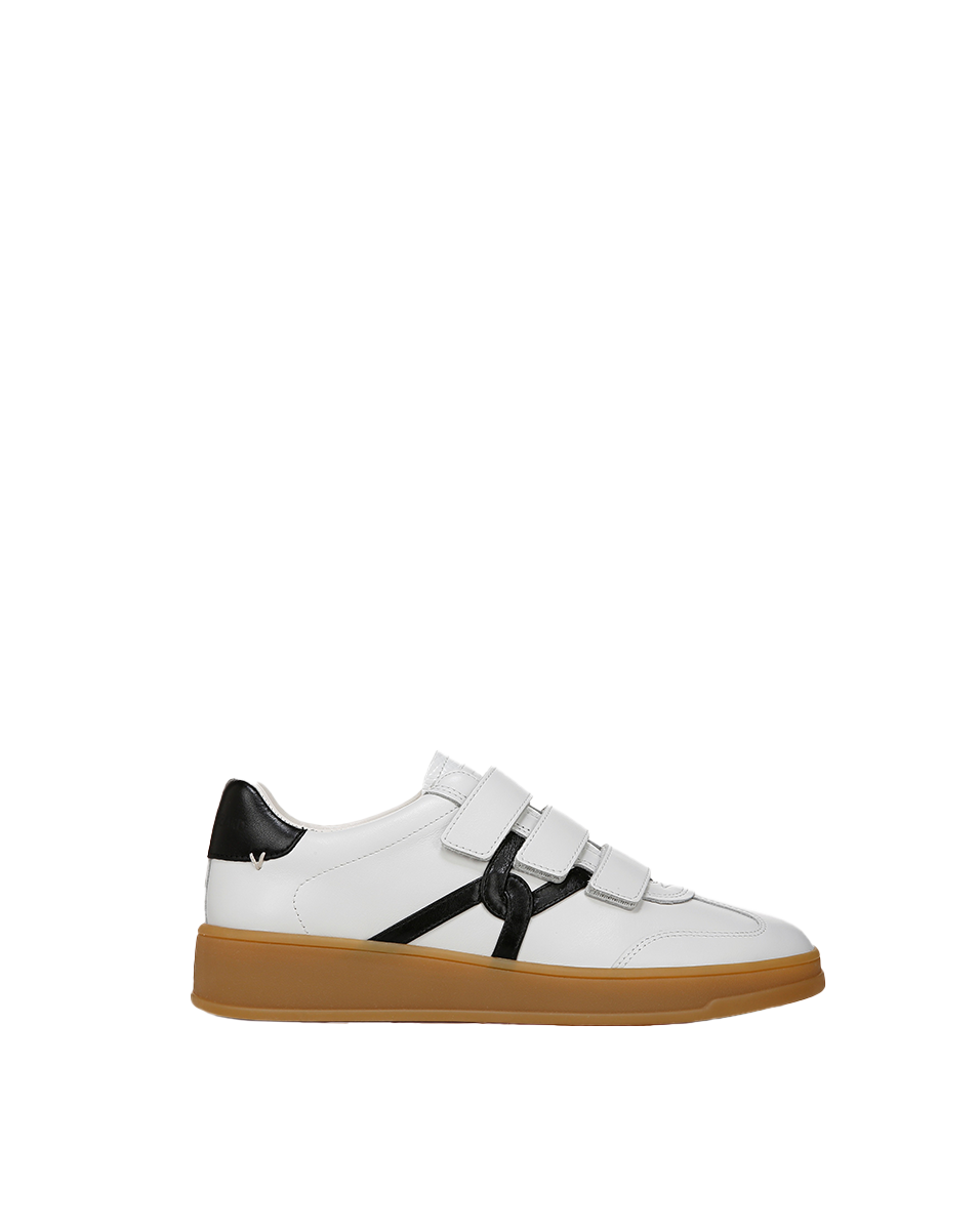 Veronica Beard Reagan Velcro Sneaker - White/Black