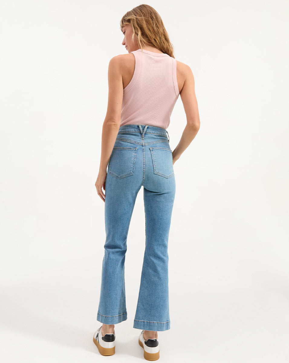Veronica Beard Carson Kick-Flare Jean - Enough Said