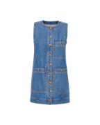 Veronica Beard Oakley Denim Mini Dress - Cornflower