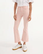 Veronica Beard Carson Kick-Flare Jean - Stoned Pink Shell