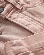Veronica Beard Carson Kick-Flare Jean - Stoned Pink Shell