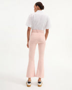 Veronica Beard Carson Kick-Flare Jean - Stoned Pink Shell