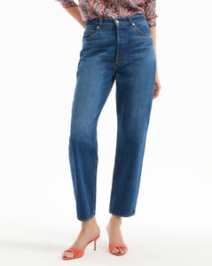 Veronica Beard Daniela Straight-Leg Jean - Bright Blue