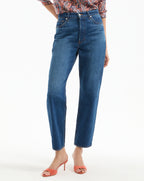 Veronica Beard Daniela Straight-Leg Jean - Bright Blue