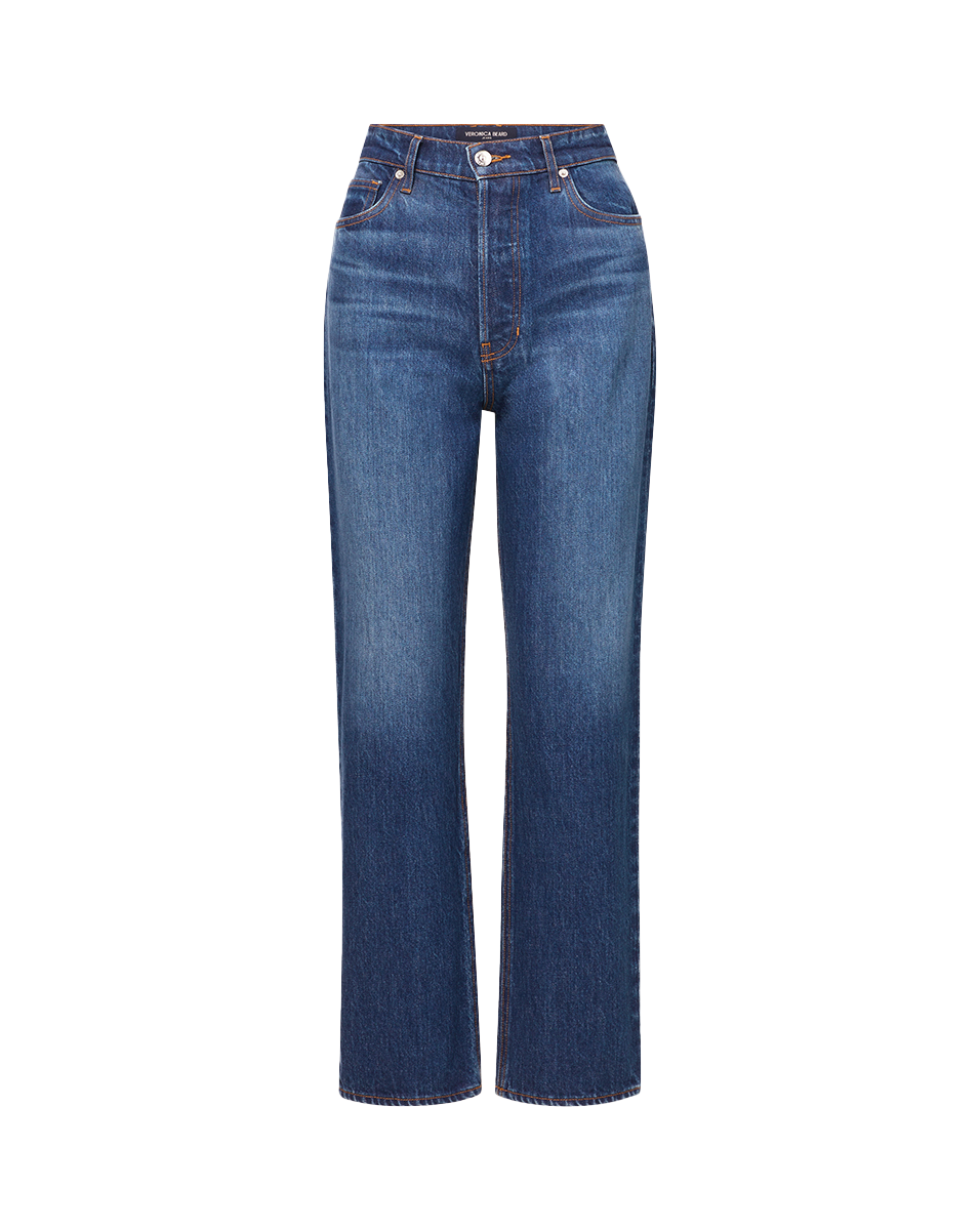 Veronica Beard Daniela Straight-Leg Jean - Bright Blue