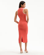 Veronica Beard Darien Midi Dress - Persimmon