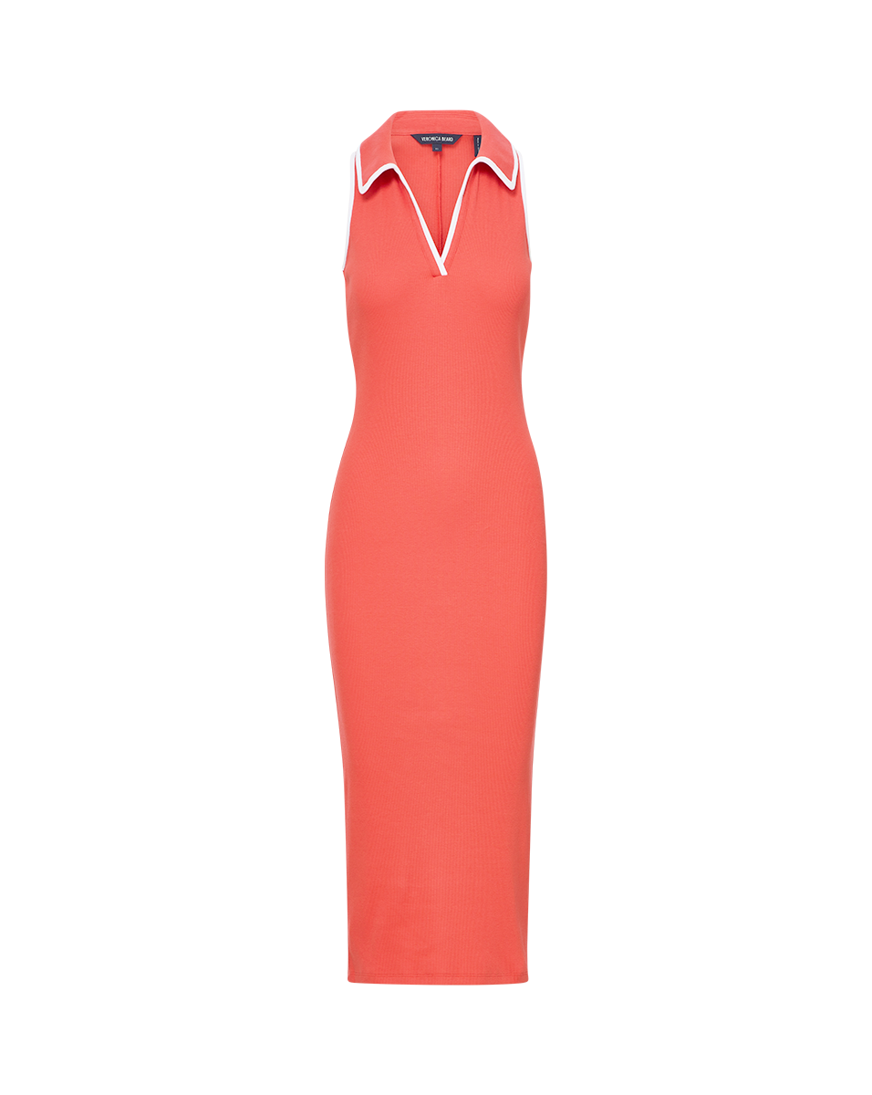 Veronica Beard Darien Midi Dress - Persimmon