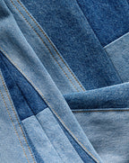 Veronica Beard Vicki Patchwork Wide-Leg Jean - Wanderer Undone